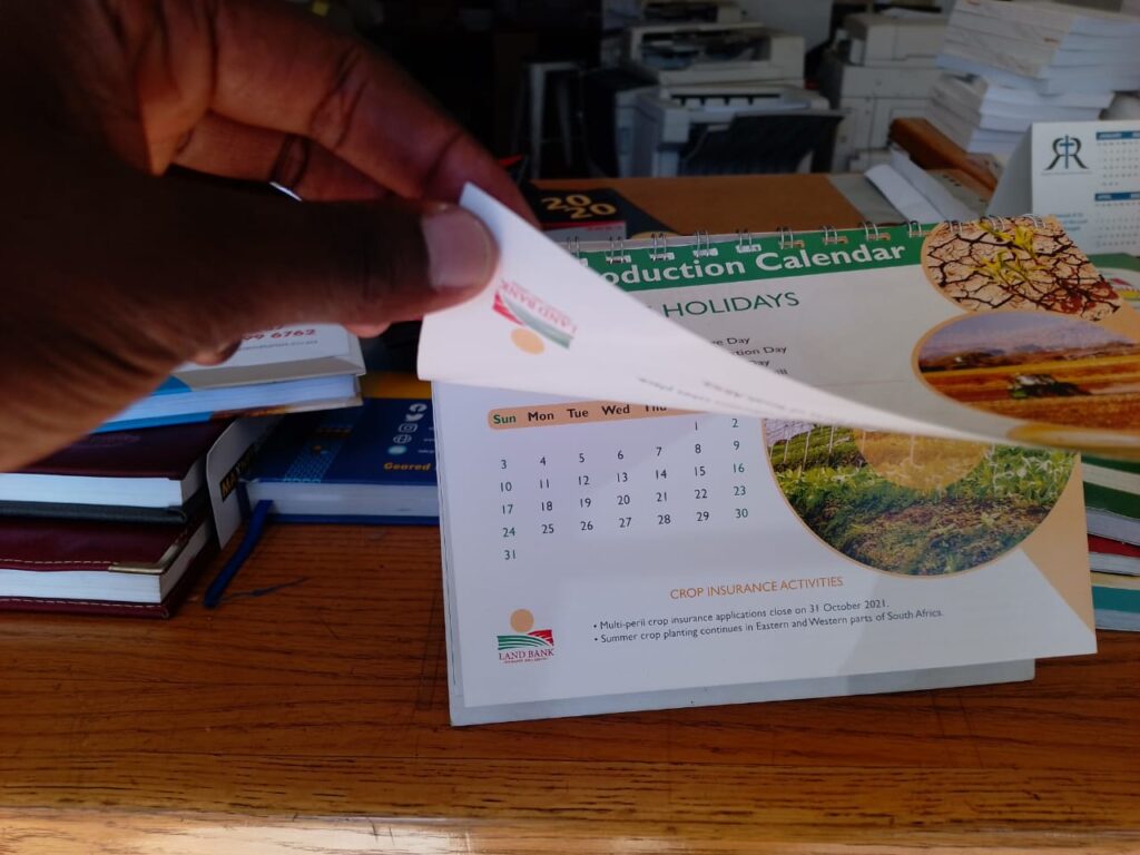 Desk Calendar printing